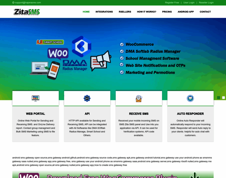 ZitaSMS Script + Android SMS Application